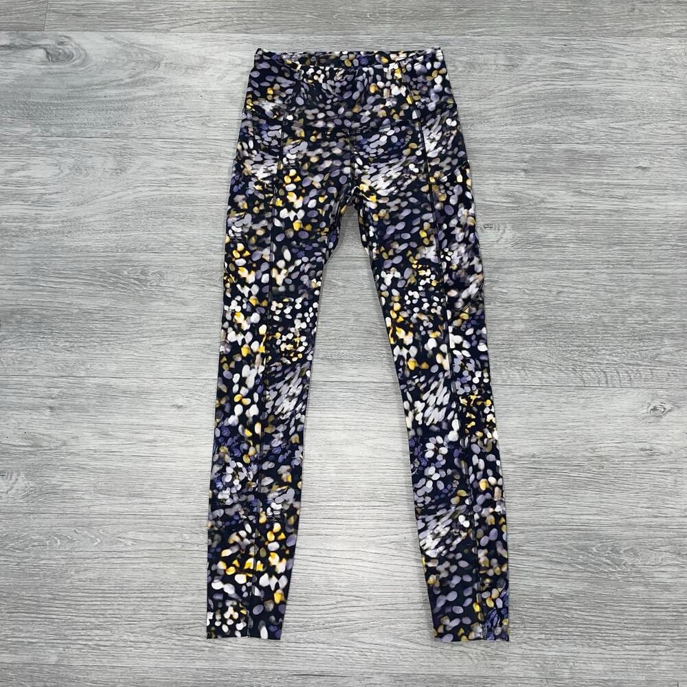 Lululemon Fast Free Tight II 25" Non-Reflective Nulux Metropolis Glow Multi Sz 4